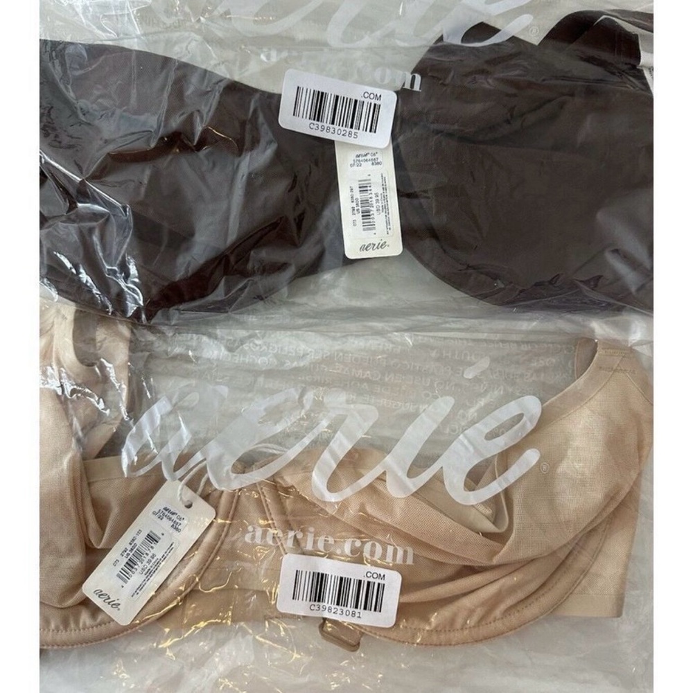 2 NWT Aerie BRA SMOOTHEZ‎ Mesh BALCONETTE  38DD BUNDLE 2